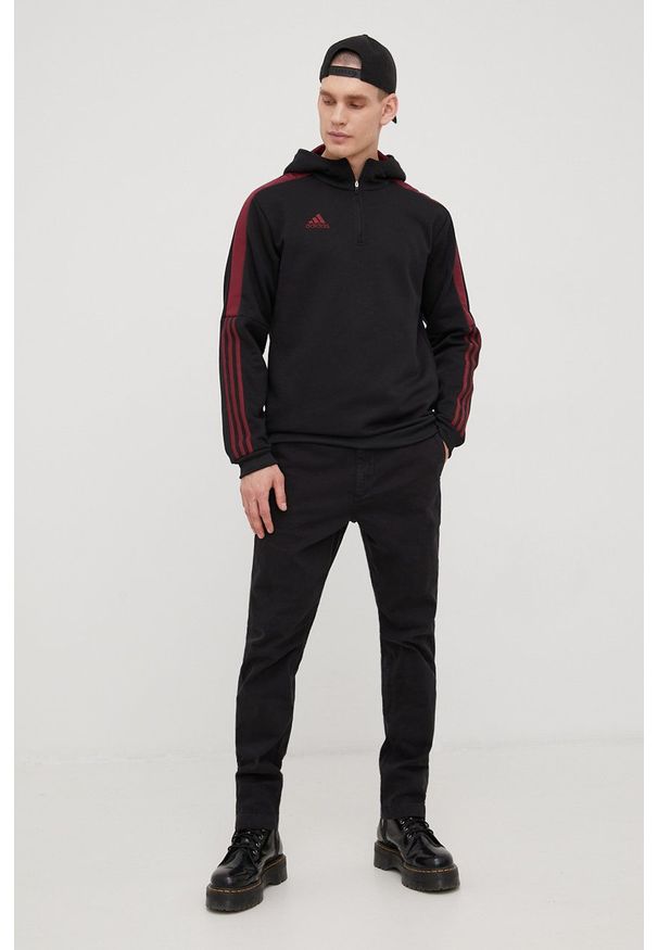 Superdry spodnie męskie kolor czarny w fasonie chinos. Kolor: czarny. Materiał: tkanina