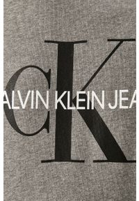 Calvin Klein Jeans - Bluza J30J314313.NOS. Okazja: na co dzień. Kolor: szary. Materiał: dzianina. Wzór: nadruk. Styl: casual #2