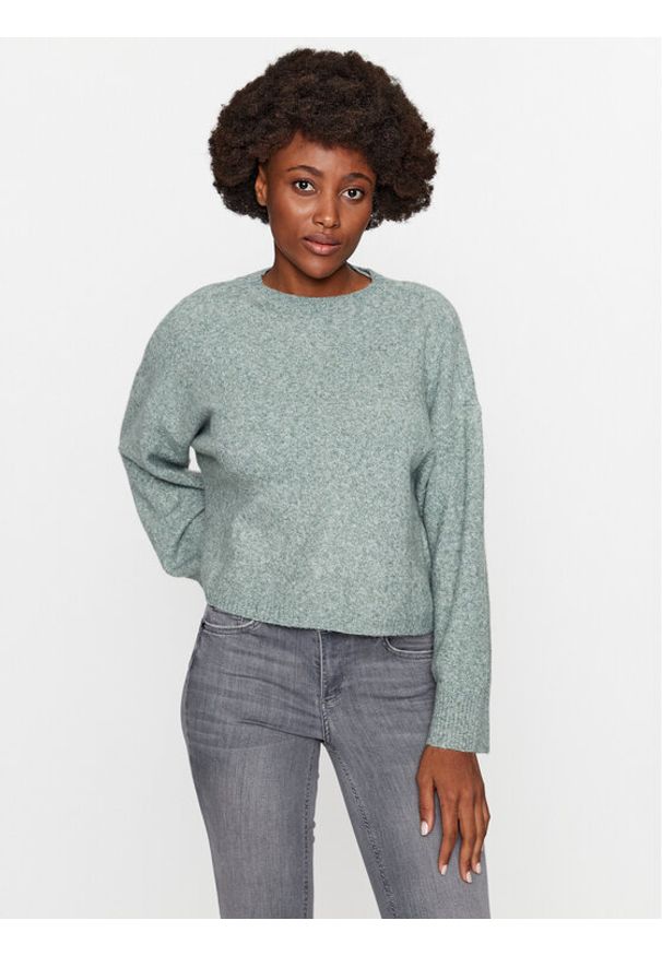 Vero Moda Sweter 10291696 Zielony Regular Fit. Kolor: zielony. Materiał: syntetyk