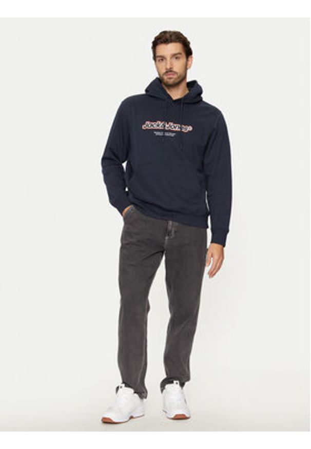 Jack & Jones - Jack&Jones Bluza Vesterbro 12265766 Granatowy Relaxed Fit. Kolor: niebieski. Materiał: bawełna