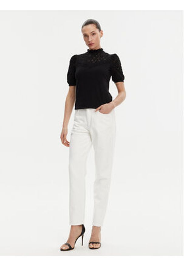 Morgan Bluzka 241-DULIE Czarny Regular Fit. Kolor: czarny. Materiał: bawełna