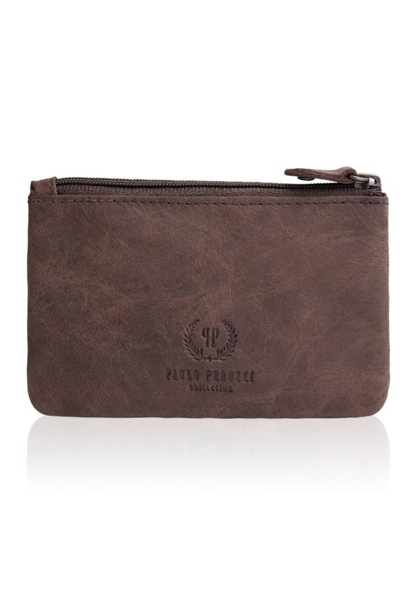 Zestaw skórzany damski PAOLO PERUZZI ZUP-36-BR brązowy. Kolor: brązowy. Materiał: skóra