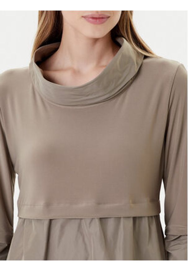 Joseph Ribkoff Sukienka codzienna 173444F25 Khaki Regular Fit. Okazja: na co dzień. Kolor: brązowy. Materiał: syntetyk. Typ sukienki: proste. Styl: casual