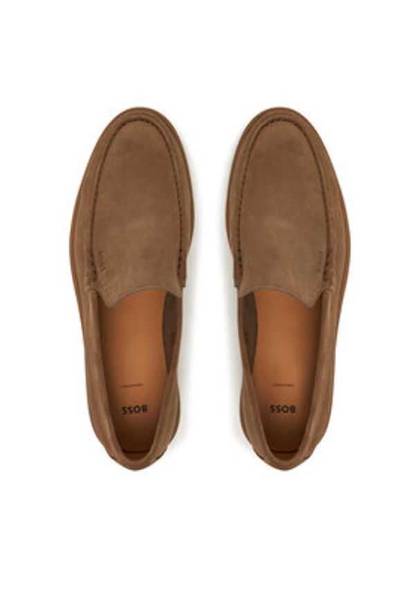 BOSS Mokasyny Sienne 50543083 Brązowy. Kolor: brązowy. Materiał: zamsz, skóra