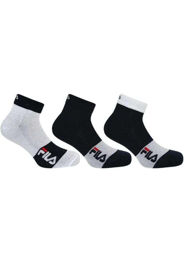 Fila skarpety 3-pack quarter biały/granat 43-46. Kolor: niebieski, biały, wielokolorowy