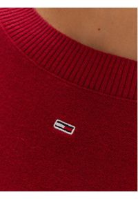 Tommy Jeans Sweter Essential DW0DW17254 Czerwony Regular Fit. Kolor: czerwony. Materiał: wiskoza, bawełna #3