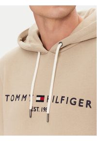 TOMMY HILFIGER - Tommy Hilfiger Bluza Logo MW0MW11599 Beżowy Regular Fit. Kolor: beżowy. Materiał: syntetyk, bawełna #5