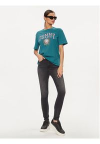 Tommy Jeans T-Shirt Varsity DW0DW17824 Niebieski Relaxed Fit. Kolor: niebieski. Materiał: bawełna