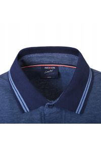 Męska, Bawełniana Koszulka Polo - Pako Jeans - Granatowa. Okazja: na co dzień. Typ kołnierza: polo. Kolor: niebieski. Materiał: bawełna. Styl: casual #4