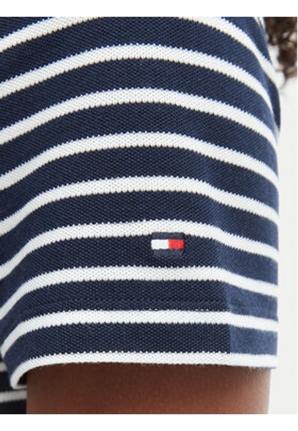 TOMMY HILFIGER - Tommy Hilfiger Sukienka codzienna WW0WW48745 Granatowy Regular Fit. Okazja: na co dzień. Kolor: niebieski. Materiał: bawełna. Typ sukienki: proste. Styl: casual