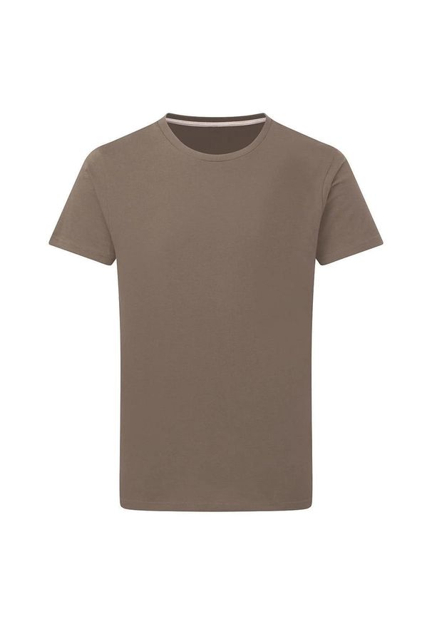 SG - Męska Koszulka Z Doskonałym Nadrukiem. Kolor: brązowy. Wzór: nadruk. Sport: turystyka piesza