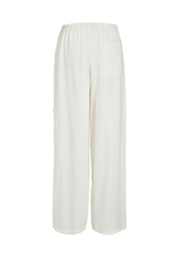 JJXX Spodnie materiałowe Breeze 12269769 Biały Wide Leg. Kolor: biały. Materiał: wiskoza