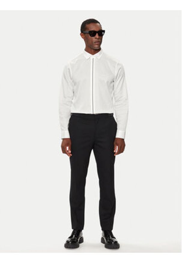 Armani Exchange Koszula 6DZC27 ZNZRZ 1116 Biały Slim Fit. Kolor: biały. Materiał: bawełna