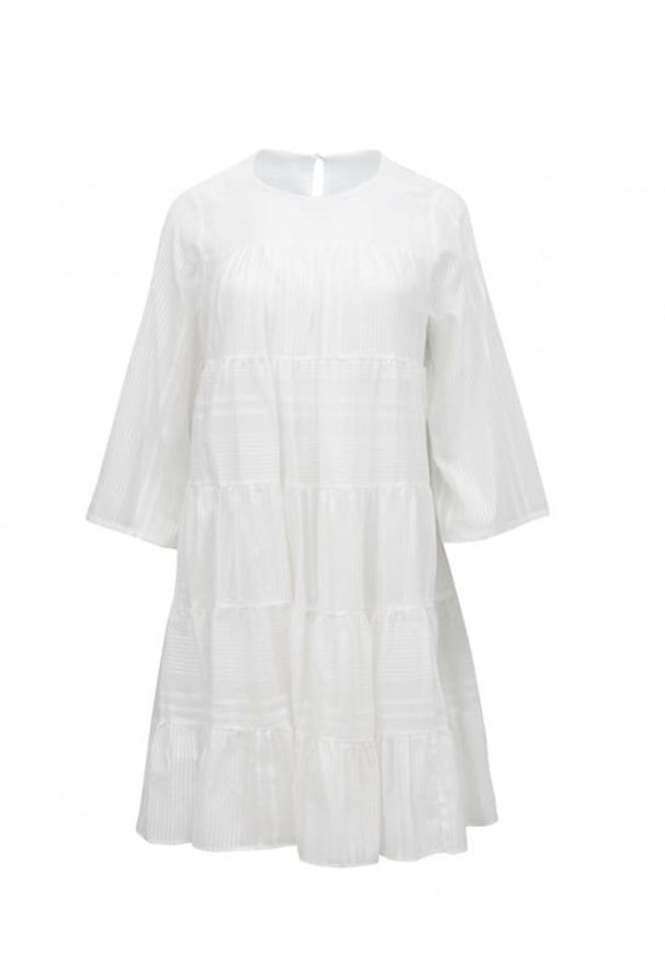 Devotion Twins - Bawełniana sukienka z rękawem 3/4 Devotion. Kolor: biały. Materiał: bawełna. Długość: mini