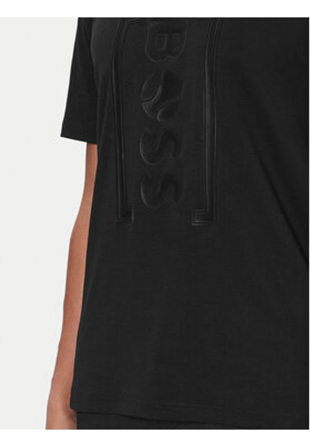 BOSS T-Shirt Iconic TL 50543905 Czarny Relaxed Fit. Kolor: czarny. Materiał: bawełna