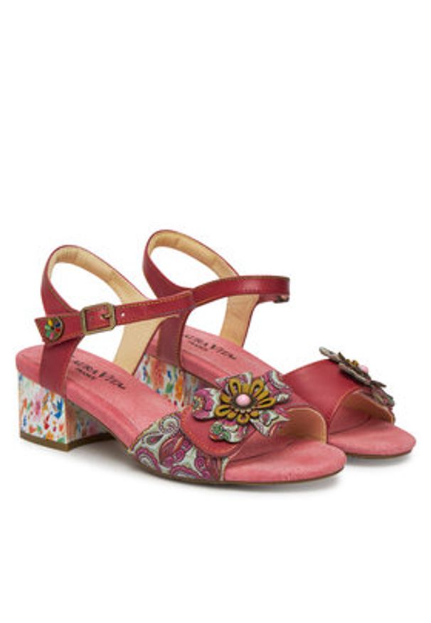 Laura Vita Sandały Hucbio 42 Różowy. Kolor: różowy. Materiał: skóra