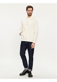 TOMMY HILFIGER - Tommy Hilfiger Bluza Logo MW0MW32673 Beżowy Regular Fit. Kolor: beżowy. Materiał: syntetyk, bawełna