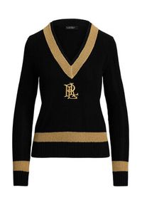 Lauren Ralph Lauren - LAUREN RALPH LAUREN Sweter 200979666001 Czarny Relaxed Fit. Kolor: czarny. Materiał: bawełna