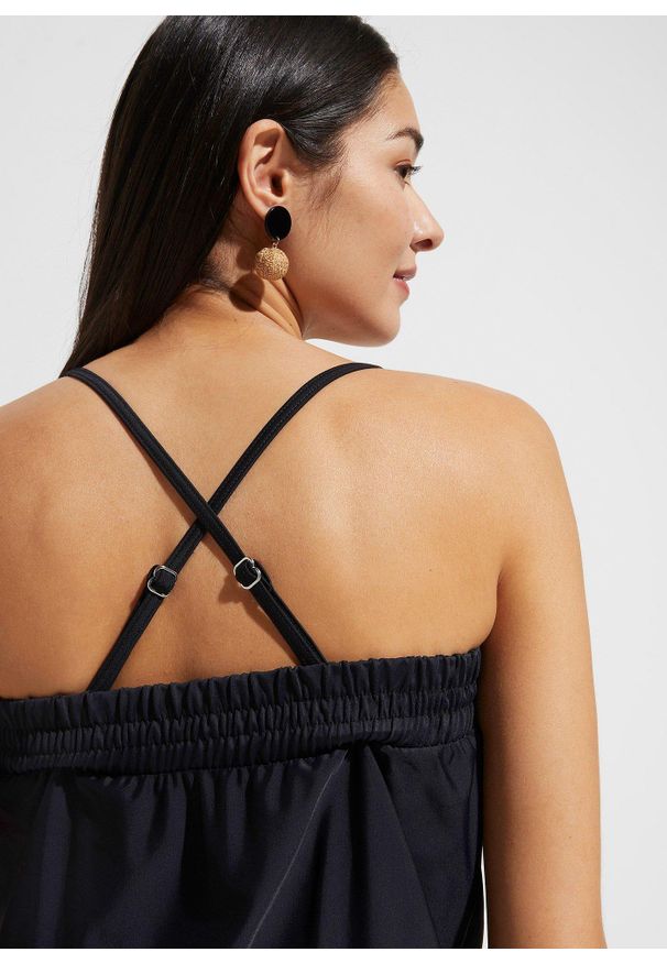 bonprix - Kombinezon kąpielowy z wszytymi figami. Kolor: czarny