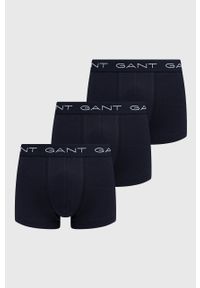 GANT - Gant Bokserki (3-pack) męskie kolor granatowy. Kolor: niebieski. Materiał: włókno