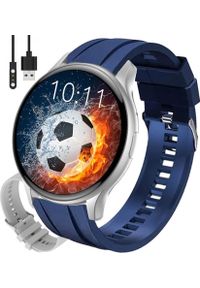 Zegarek SMARTWATCH na Komunię Rubicon RNCF11 srebrny / 2 paski. Rodzaj zegarka: smartwatch. Kolor: srebrny