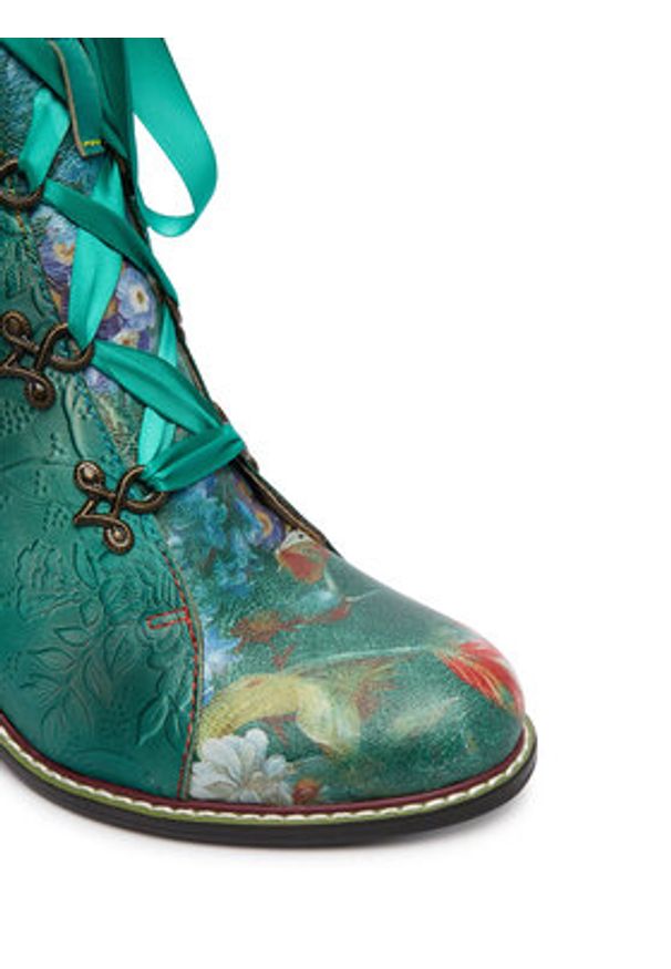 Laura Vita Botki Evcao 311 Zielony. Kolor: zielony. Materiał: skóra