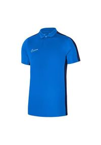 Koszulka sportowa męska Nike Drifit Academy. Typ kołnierza: polo. Kolor: niebieski, wielokolorowy, biały. Materiał: poliester. Sport: piłka nożna