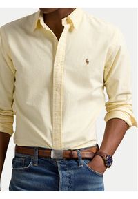 Polo Ralph Lauren Koszula 710953704004 Żółty Custom Fit. Typ kołnierza: polo. Kolor: żółty. Materiał: bawełna #3