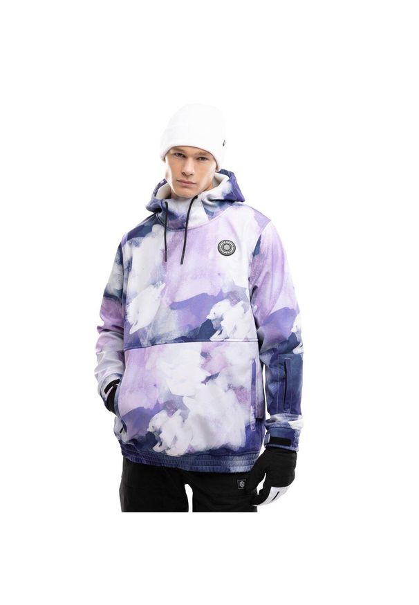 SIROKO - Męska kurtka snowboardowa Sporty zimowe Siroko W1 Kumo. Kolor: fioletowy. Materiał: softshell, materiał. Sezon: zima. Sport: snowboard
