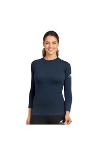 FJORK MERINO - Koszulka z długim rękawem damska 100% wełny merynosów - Bjork 210. Kolor: niebieski. Materiał: wełna. Długość rękawa: długi rękaw. Długość: długie