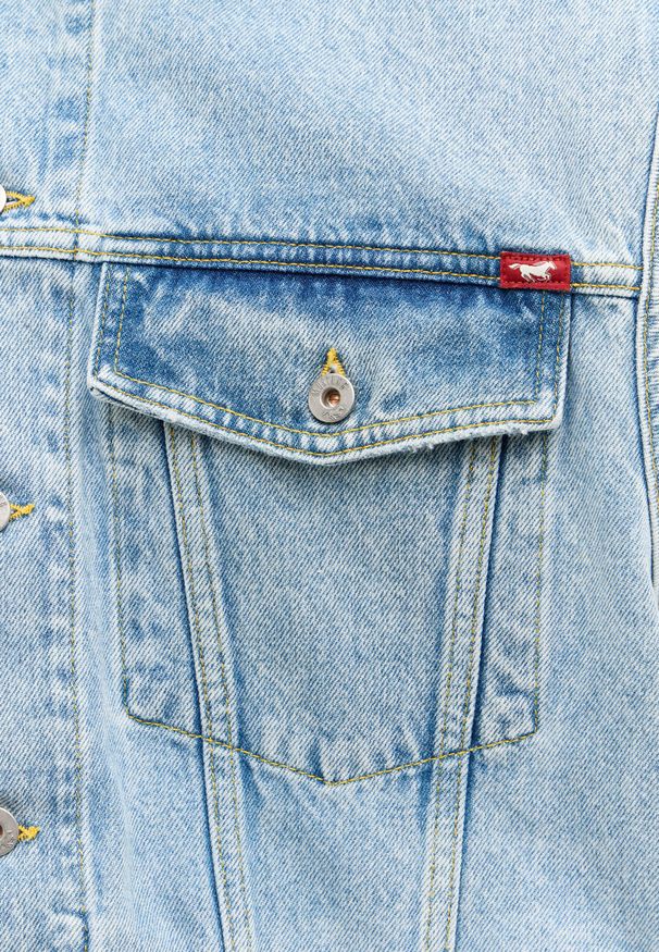 Mustang - MĘSKA KAMIZELKA JENSOWA MUSTANG Florida Vest Denim Blue 1015160 5000 212. Materiał: denim