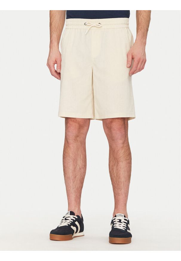 Blend Szorty materiałowe 20718409 Beżowy Regular Fit. Kolor: beżowy. Materiał: bawełna
