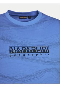 Napapijri T-Shirt B-Cellini NP0A4ILS Niebieski Regular Fit. Kolor: niebieski. Materiał: bawełna #3