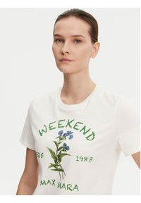 Weekend Max Mara T-Shirt Teiera 2515971052 Biały Regular Fit. Kolor: biały. Materiał: bawełna #4