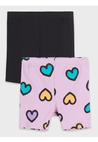 Sinsay - Legginsy - fioletowy. Kolor: fioletowy. Materiał: prążkowany, dzianina. Długość: krótkie