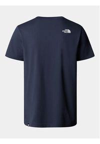 The North Face T-Shirt Simple Dome NF0A87NG Granatowy Regular Fit. Kolor: niebieski. Materiał: bawełna