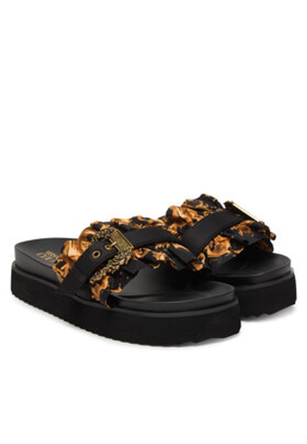 Versace Jeans Couture Klapki 80VA3SM5 ZS175 G89 Czarny. Kolor: czarny. Materiał: materiał