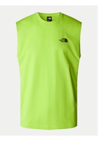 The North Face Tank top Simple Dome NF0A87R3 Zielony Regular Fit. Kolor: zielony. Materiał: bawełna