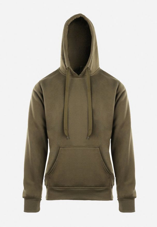 Born2be - Ciemnozielona Bluza Evoire. Okazja: na co dzień. Typ kołnierza: kaptur. Kolor: zielony. Styl: casual