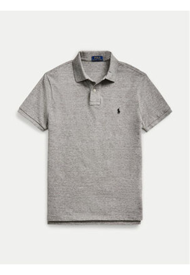 Polo Ralph Lauren Polo 710666998006 Szary Custom Slim Fit. Typ kołnierza: polo. Kolor: szary. Materiał: bawełna