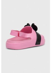 melissa - Melissa sandały dziecięce x Disney kolor różowy. Zapięcie: rzepy. Kolor: różowy. Materiał: guma, kauczuk. Wzór: motyw z bajki #4