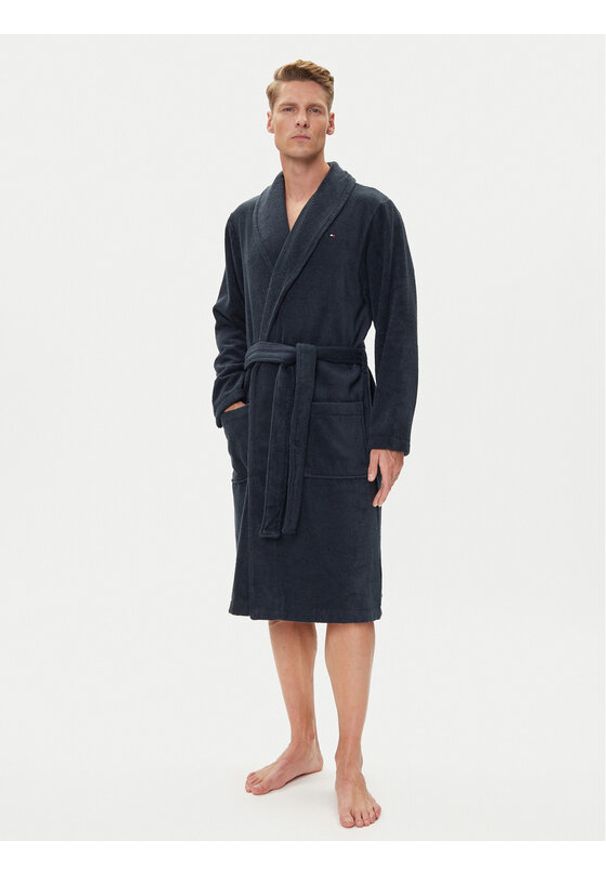 TOMMY HILFIGER - Tommy Hilfiger Szlafrok Icon Bathrobe 2S87905539 Granatowy. Kolor: niebieski. Materiał: bawełna