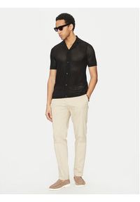 Calvin Klein Swimwear Koszula KM0KM01087 Czarny Regular Fit. Kolor: czarny. Materiał: syntetyk, wiskoza #4