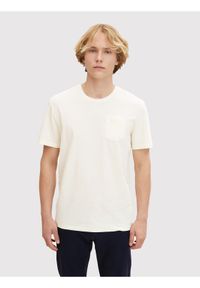 Tom Tailor T-Shirt 1031593 Beżowy Regular Fit. Kolor: beżowy. Materiał: bawełna