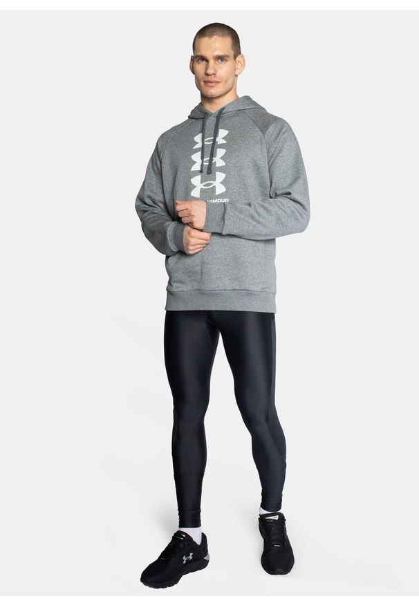 Bluza męska Under Armour Rival FLC Multilogo HD (1357094-012). Okazja: na co dzień. Kolor: szary. Materiał: poliester, dresówka, bawełna. Długość: krótkie. Styl: casual, sportowy