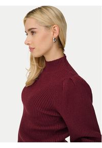only - ONLY Sweter Katia 15232494 Bordowy Regular Fit. Kolor: czerwony. Materiał: syntetyk #3