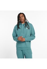 Bluza męska New Balance MT41508NUS – niebieska. Kolor: niebieski. Materiał: dresówka, bawełna, tkanina, poliester. Wzór: aplikacja