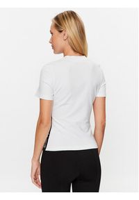 Calvin Klein Jeans T-Shirt J20J221414 Biały Slim Fit. Kolor: biały. Materiał: wiskoza, syntetyk