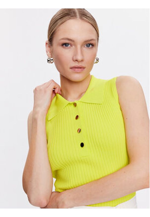 Morgan Sweter 231-MANGA Zielony Slim Fit. Kolor: zielony. Materiał: syntetyk