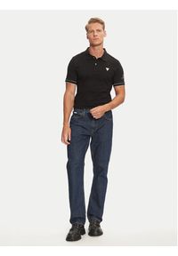 Guess Polo M4BP60 K7O64 Czarny Slim Fit. Typ kołnierza: polo. Kolor: czarny. Materiał: bawełna #4